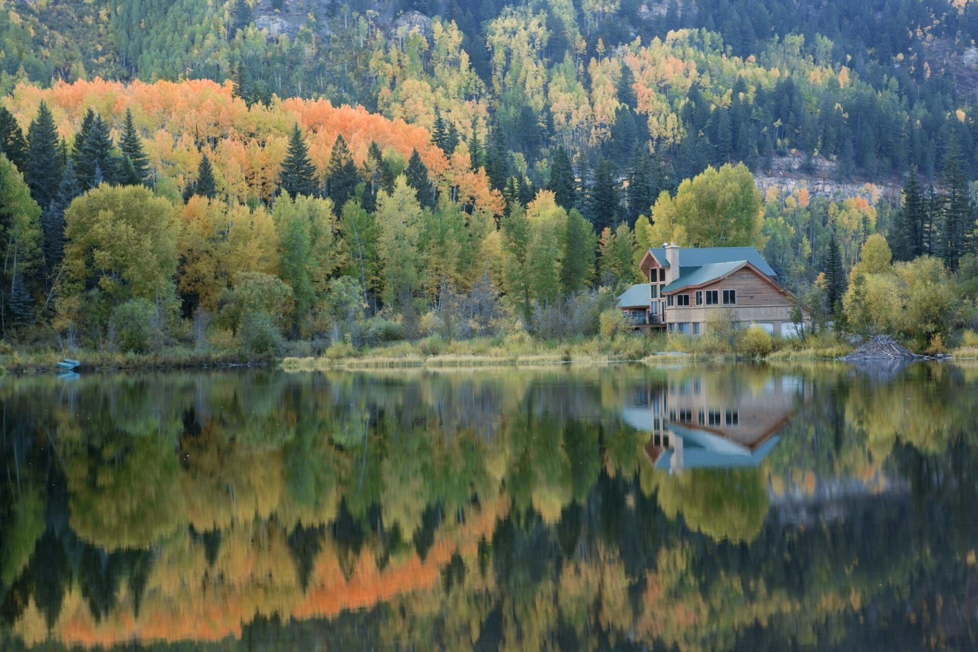 Lake House and Autumn Reflections